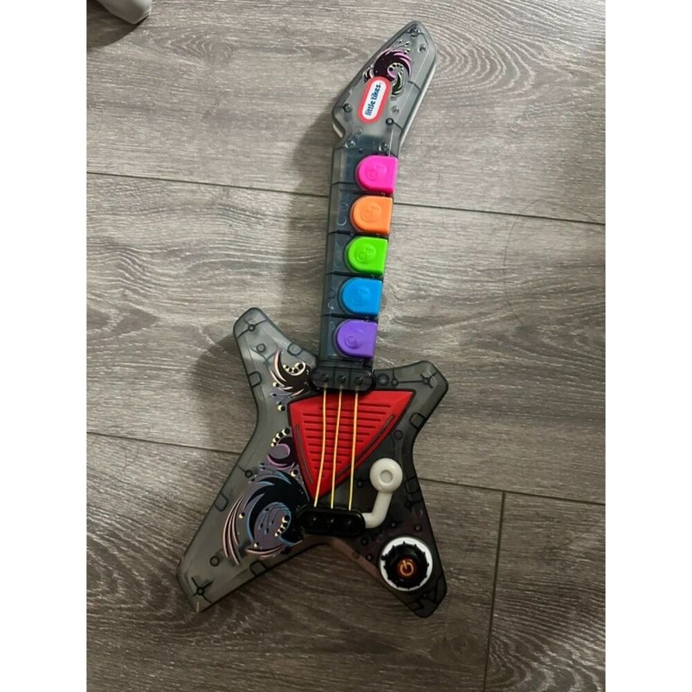 Little Tikes Light Up Musical Toy Guitar Kids Electric Sound Buttons Works 18"